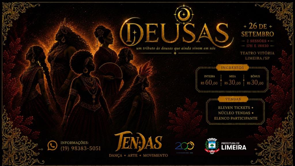 Espetáculo “Deusas” celebra a ancestralidade e mitologias do feminino no Teatro Vitória